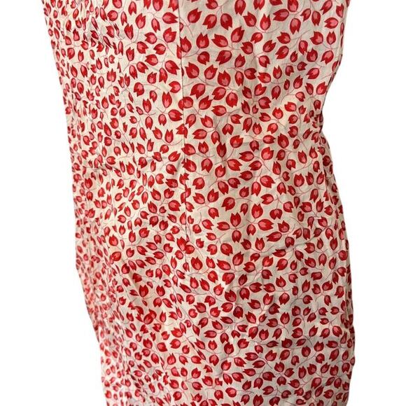 Ann Taylor Womens Vintage Y2K 90s Sleeveless Cotton Floral Coral Slip Dress 10 - Picture 9 of 16